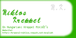 miklos kreppel business card